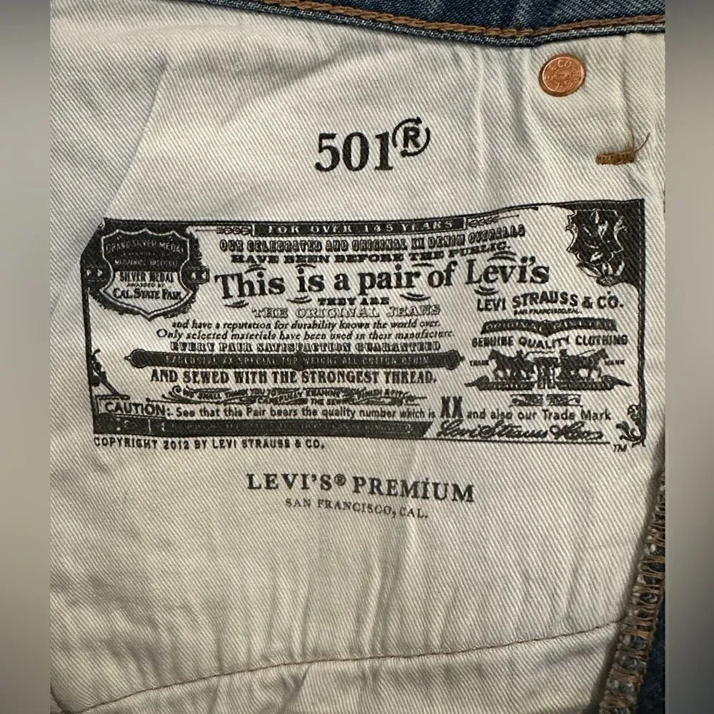 Levi’s- 501 High Rise, Straight Leg- new without Tag - Picture 5 of 5